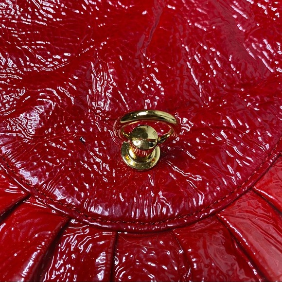 Goldenbleu Katie Woven Clutch Red Leather Clutch - Picture 4 of 10